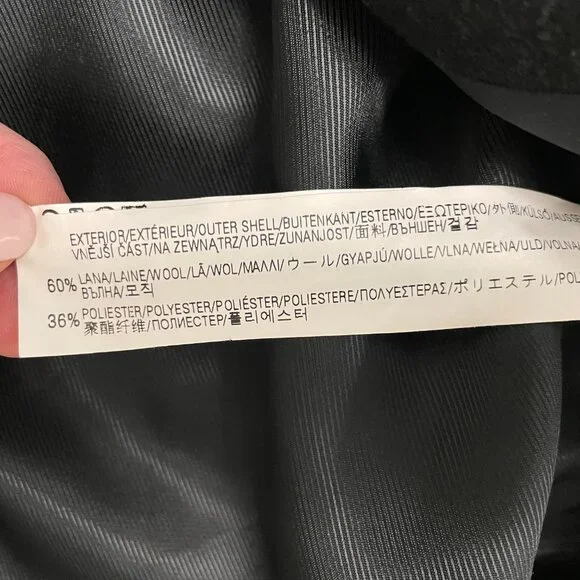 Zara Wool Blend Pea Coat - Picture 6 of 7